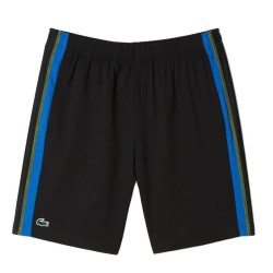 Men's shorts Lacoste Recycled Polyester Tennis Shorts - black/blue/yellow