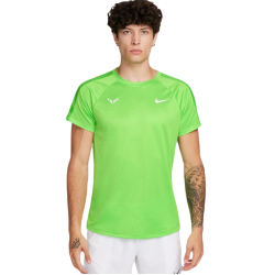 Men's T-shirt Nike Rafa Challenger Dri-Fit Tennis Top - action green/light lemon twist/white