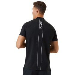 Men's Polo T-shirt Bj_rn Borg Ace Performance Zip Polo - black beauty