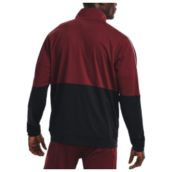 Men's Jumper Under Armour Men's UA Pique Track Jacket - chestnut red/black