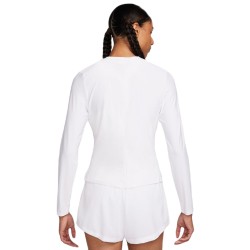 Women's long sleeve T-shirt Nike Court Advantage Dri-Fit 1/4-Zip Tennis Mid Layer - white/black