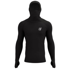 Men’s compression clothing Compressport 3D Thermo Ultralight Racing Hoodie - black