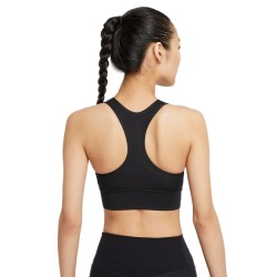 Women's bra Nike Dri-Fit Swoosh Long Line Bra W - black/black/white