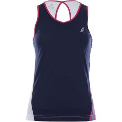 Women's top Australian Tank Top Printed Back - blu cosmo