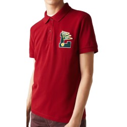 Men's Polo T-shirt Lacoste Men’s Regular Fit L Badge Cotton Piqu_ Polo Shirt - red
