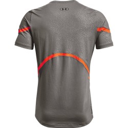 Men's T-shirt Under Armour Men's UA RUSH HeatGear 2.0 Emboss Short Sleeve M - concrete/black