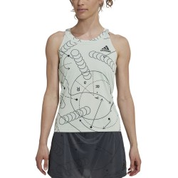 Women's top Adidas Club Tennis Graphic Tank Top - linen green