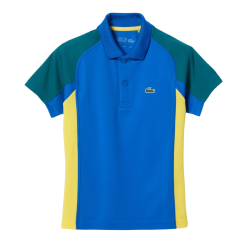 Men's Polo T-shirt Lacoste SPORT Thermo-Regulating Piqu_ Tennis Polo - blue/green/blue/yellow