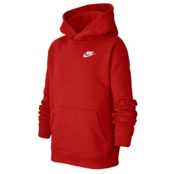 Boys' jumper Nike Sportswear Club PO Hoodie - university red/white