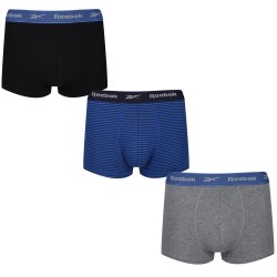 Men's Boxers Reebok Mens Trunk EDRIK 3P - grey/purple/blue stripe