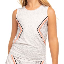 Girls' T-shirt Lucky in Love Animal Instinct Animal Instinct Tie Back Tank - orange glow