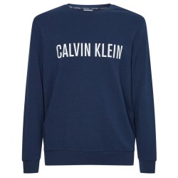 Men's Jumper Calvin Klein L/S Sweatshirt - blue shadow w/white