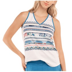 Women's top Lucky in Love Playing In Paradise Aegean Dreams Tank - white