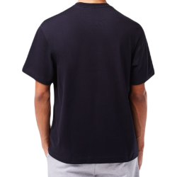 Men's T-shirt Lacoste Relaxed Fit Ren_ Lacoste Print T-shirt - navy blue
