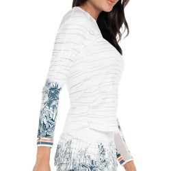 Women's long sleeve T-shirt Lucky in Love Palms D'Amour Long Sleeve - white