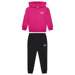 Boys' tracksuit EA7 Boys Jersey Tracksuit - purple/black