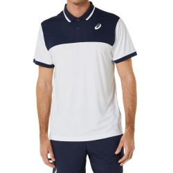 Men's Polo T-shirt Asics Court Polo Shirt - brilliant white/midnight