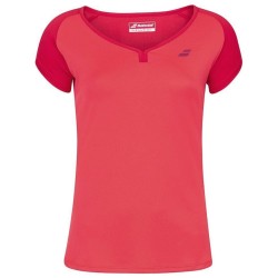 Girls' T-shirt Babolat Play Cap Sleeve Top Girl - tomato red