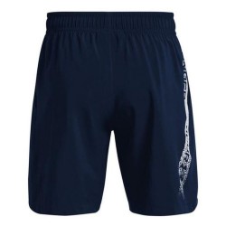 Boys' shorts Under Armour Boys' UA Woven Graphic Shorts - midnight navy/white