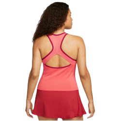 Women's top Nike Court Dri-Fit Slam Top - ember glow/ember glow/noble red/white