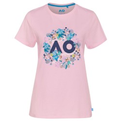 Women's T-shirt Australian Open T-Shirt Flower Logo - pink