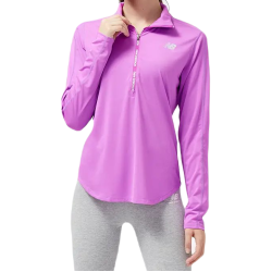 Women's jumper New Balance Accelerate Half Zip - cosmic rose