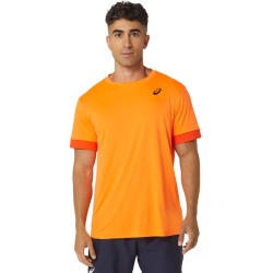 Men's T-shirt Asics Court Short Sleeve Top - shocking orange/koi