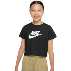 Girls' T-shirt Nike Sportswear Crop Futura Tee - black/white
