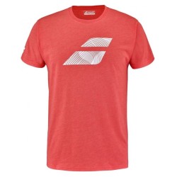 Men's T-shirt Babolat Exercise Big Flag Tee Men - poppy red heather