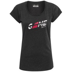 Women's T-shirt Babolat Exercise Flag Message Tee Women - black heather