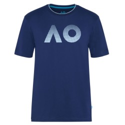 Men's T-shirt Australian Open T-Shirt AO Textured Logo - navy