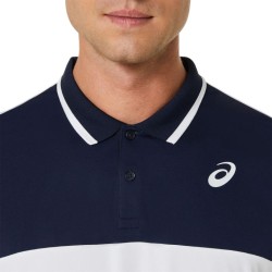 Men's Polo T-shirt Asics Court Polo Shirt - brilliant white/midnight