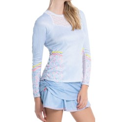 Women's long sleeve T-shirt Lucky in Love Liberty In Love Chambray Blossom Long Sleeve - light denim # XS