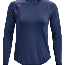 Women's long sleeve T-shirt Under Armour Rush HeatGear Mesh Long Sleeve W - indigo/metallic silver