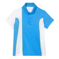 Boys' t-shirt Lacoste Tennis x Novak Djokovic Jersey Polo - blue/white