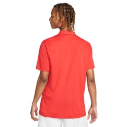 Men's Polo T-shirt Nike Men's Court Dri-Fit Solid Polo - university red/white