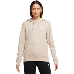 Women's jumper Nike Sportswear Club Fleece Pullover Hoodie - sanddrift/white