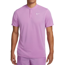 Men's Polo T-shirt Nike Court Dri-Fit Blade Solid Polo - rusch fuchsia/white