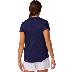 Women's T-shirt Asics Court W Piping SS - peacoat