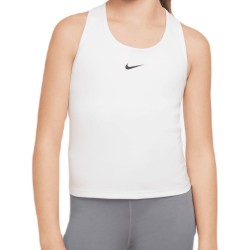 Girls' T-shirt Nike Dri-Fit Swoosh Tank Bra - white/black
