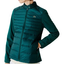 Women's jumper Lacoste Women’s SPORT Water-Resistant Down-Filled Puffer Jacket - green/navy blue