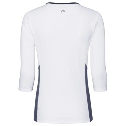 Women's long sleeve T-shirt Head Club Tech 3/4 Shirt W - white/dark blue