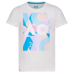 Girls' T-shirt Australian Open Girls T-Shirt Mosaic 2024 - cream