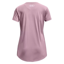 Girls' T-shirt Under Armour Girls' UA Tech Big Logo Short Sleeve - mauve pink/white