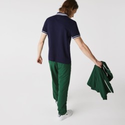 Men's Polo T-shirt Lacoste Men's SPORT Roland Garros Edition Piqu_ Polo Shirt - navy blue/white/red