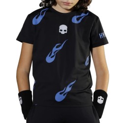 Boys' t-shirt Hydrogen Flames tech Tee - black/bluette