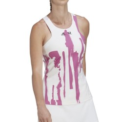 Women's top Adidas New York Y-tank - white/semi pulse lilac