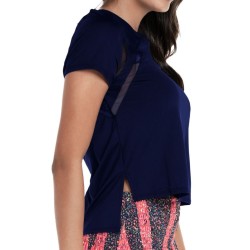 Women's T-shirt Lucky in Love Core Mixed Up High-Low - midnight