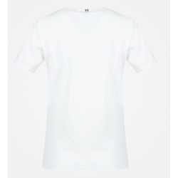 Women's T-shirt Le Coq Sportif ESS Tee SS Col V No.1 W - new optical white