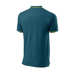 Men's Polo T-shirt Wilson Srript Eco Cotton Polo-Slimfit M - blue coral